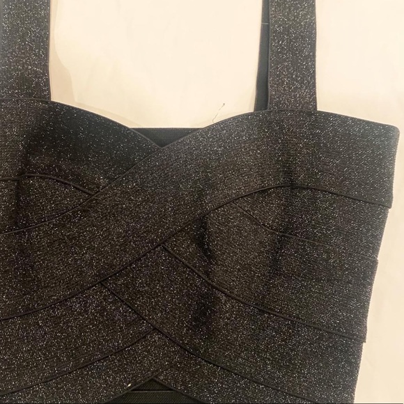 H&M Black sparkly bandage crop top - Picture 4 of 4
